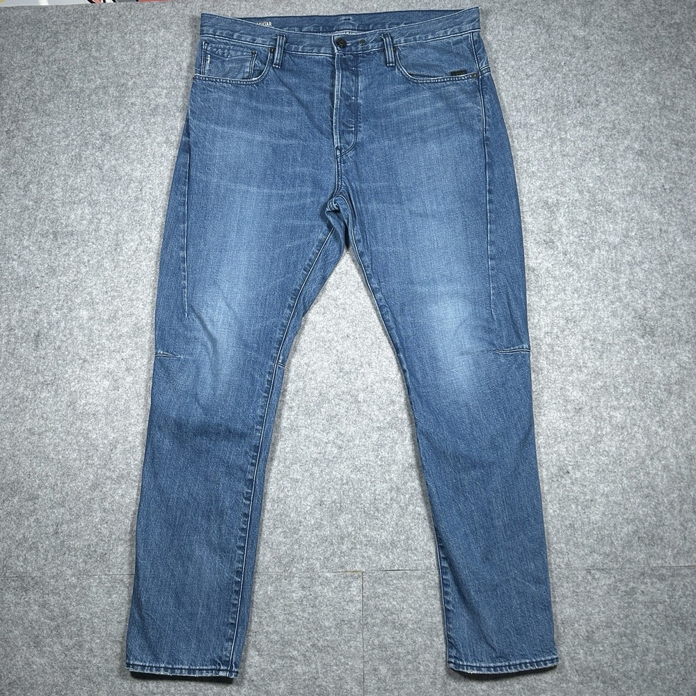 G Star Raw Jeans SCUTAR 3D SLIM Mens 36x32 (38x31) Denim Faded Stretch Straight